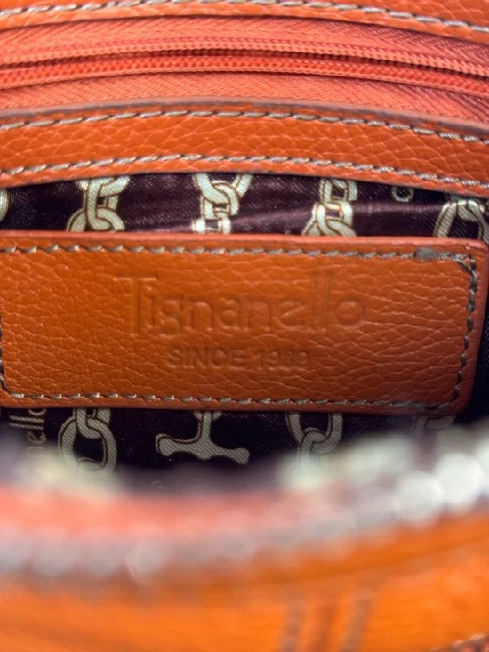 Tignanello Orange Pebbled Leather Crossbody Bag - Picture 4 of 12